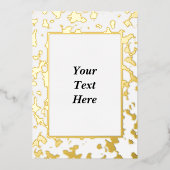 Elegante Marbled Gold Foil Blank Invitation Card Folieneinladung (Vorderseite)