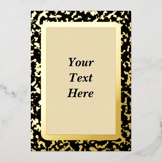Elegante Marbled Gold Foil Blank Invitation Card Folieneinladung (Vorderseite)