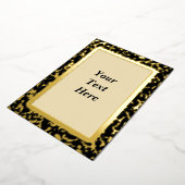 Elegante Marbled Gold Foil Blank Invitation Card Folieneinladung (Gedreht)