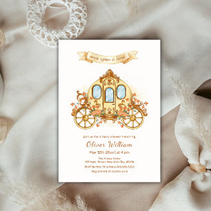 Elegante Märchen-Prinzen-Kutsche-Baby-Party Einladung