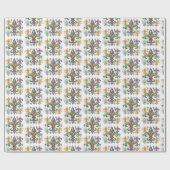 Elegante Mardi Gras Farben Decoupage Geschenkpapier (Flach)
