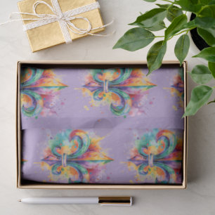Elegante Mardi-Gras-Farben-Decoupage Seidenpapier