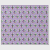 Elegante Mardi-Gras-Farben Geschenkpapier (Flach)