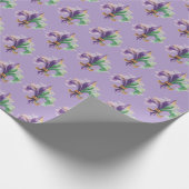 Elegante Mardi-Gras-Farben Geschenkpapier (Ecke)