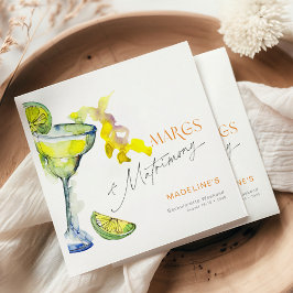 Elegante Margs & Matrimony Bachelorette Weekend Serviette