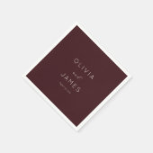 Elegante marine Kalligrafie Serviette (Ecke)