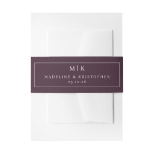 Elegante marine Minimalistische Initialen Einladungsbanderole