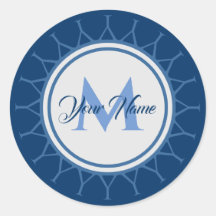 Elegante Marine Monogramm intensiv!
