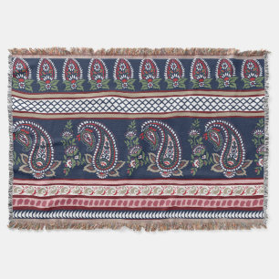 Elegante Marine Paisley: Zeitloses Grenzdesign Decke