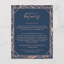 Elegante Marine & Rose Gold Botanische Hochzeiten 