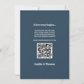 Elegante Marine und Blush Pink Einladung (Rückseite)