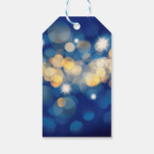 Elegante Marine und Gold Bokeh Quinceañera Geschenkanhänger (Rückseite)