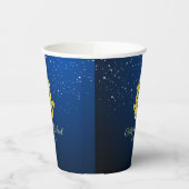 Elegante marineblaue chinesische Hochzeitsschneefl Pappbecher (Links)