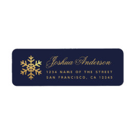 Elegante marineblaue Schneefocke mit falscher Gold