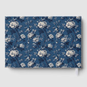 Elegante Marineblume Gästebuch (Rückseite)