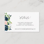 Elegante marinebrosa Blumenzettel Begleitkarte (Vorderseite)