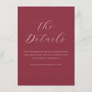 Elegante marinefarbene Kalligrafie Begleitkarte