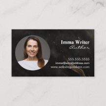 Elegante Marmor-Autorenkontakt-Foto und QR-Code