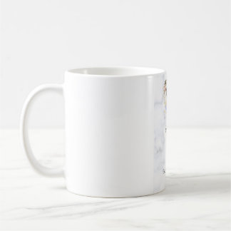 Elegante Marmor-Gold-Blumen-Hochzeitseinladung Kaffeetasse