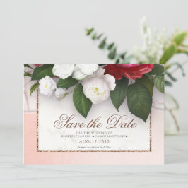 Elegante Marmor Luxury Gold Floral Wedding Save The Date