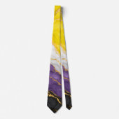 Elegante Marmor-Nonbinary-Stolz-Farben Krawatte (Vorderseite)