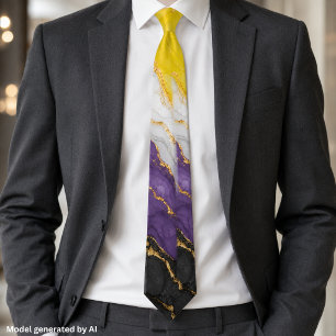 Elegante Marmor-Nonbinary-Stolz-Farben Krawatte