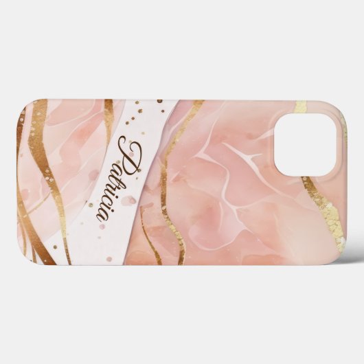 Elegante Marmor Rose Gold Case-Mate iPhone Hülle (Rückseite (Horizontal))