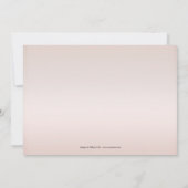 Elegante Marmor Rose Gold Floral Wedding Einladung (Rückseite)