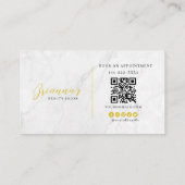 Elegante Marmor Salon Visitenkarte (Rückseite)