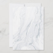 Elegante Marmor- und Goldhochzeit Einladung (Rückseite)