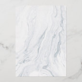 Elegante Marmor- und Goldhochzeit Folieneinladung (Rückseite)