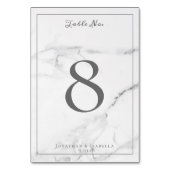 Elegante Marmor- und Wreath-Hochzeitsfeiern - Tisc Tischnummer (Rückseite)