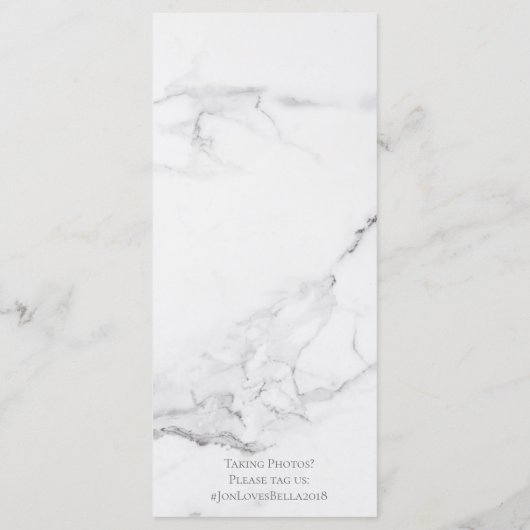 Elegante Marmor- und Wreath Wedding Menu Card Menükarte (Rückseite)