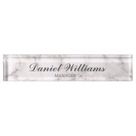 Elegante Marmorart Namensplakette