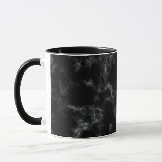 Elegante Marmorart - Schwarzes Tasse (Links)