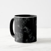 Elegante Marmorart - Schwarzes Tasse (Vorderseite Links)