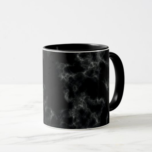 Elegante Marmorart - Schwarzes Tasse (VorderseiteRechts)