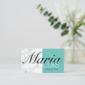 Elegante Marmorbäckerei mit zwei Tone Makeup Artis Visitenkarte (Stehend Vorderseite)