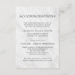 Elegante Marmorbäder, trendige Hochzeitsunterkünft Begleitkarte