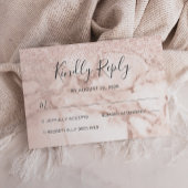 Elegante Marmorbäume Rose Gold Glitzer RSVP Karte
