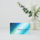 Elegante Marmorflora Modernes Dunkles Blau Visitenkarte (Stehend Vorderseite)