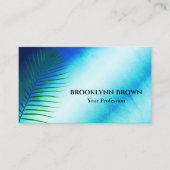 Elegante Marmorflora Modernes Dunkles Blau Visitenkarte (Vorderseite)