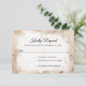*~* Elegante Marmorgoldvene AR2 Wedding RSVP Karte (Stehend Vorderseite)