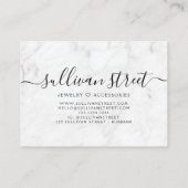 Elegante Marmorhand Lettering Circles Treuekarte (Rückseite)