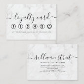 Elegante Marmorhand Lettering Circles Treuekarte (Vorne/Hinten)