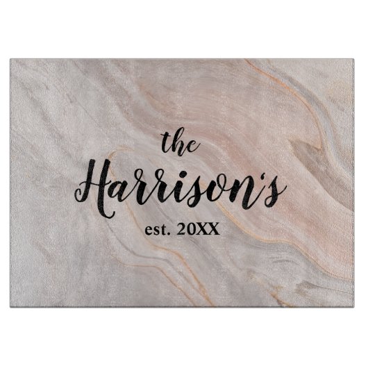 Elegante Marmorhochzeiten Küche Custom Cutting Boa Schneidebrett (Vorderseite)