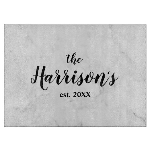 Elegante Marmorhochzeiten Küche Custom Schneidebrett (Vorderseite)