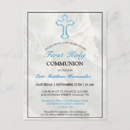 Elegante Marmorjungen 1. Einladung zur Heiligen Ko Postkarte