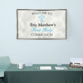 Elegante Marmorjungen Erste Heilige Kommune Willko Banner (Messeveranstaltung)