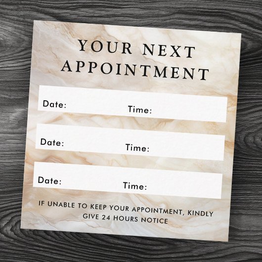 Elegante Marmorkarte für das Logo Terminkarte